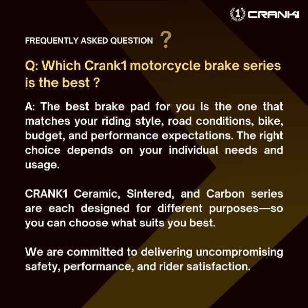 Crank1 Ceramic Brake Pads For Benelli TNT 300 - Front - CRM300 - 1 Set