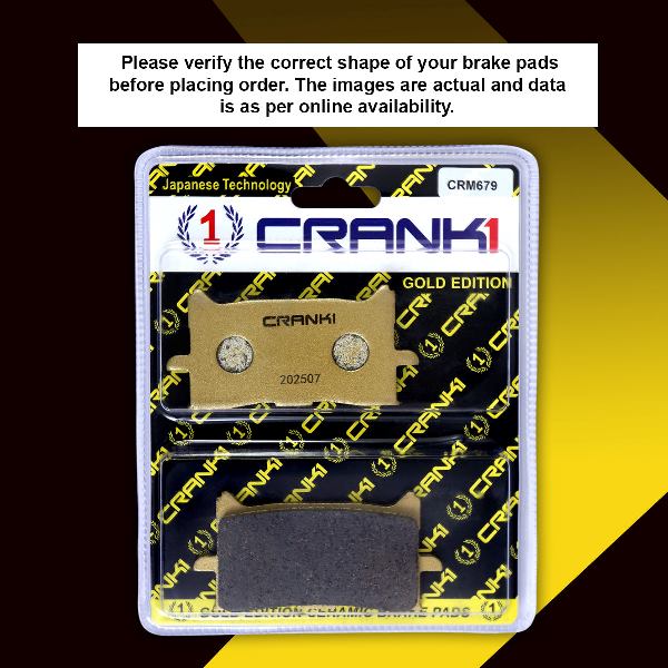 Crank1 Ceramic Brake Pads For Honda CB 300R (2018-2021) Front-CRM679