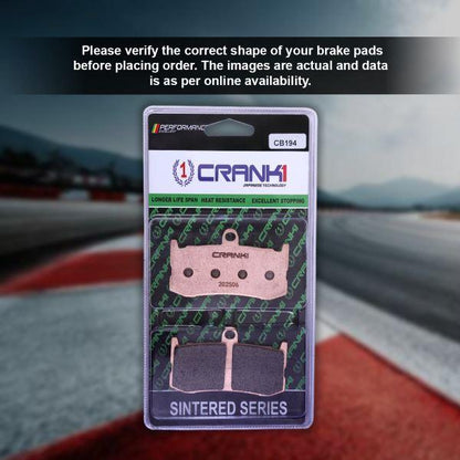 Crank1 Sintered Brake Pads For Triumph Daytona 675 ( 2013-2017 )2 Sets- Front - CB194