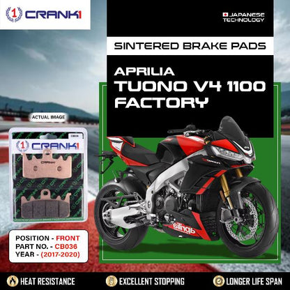Crank1 Brake Pads Front Aprilia Tuono V4 1100 Factory (2017 -2020)-CB036-2 Sets
