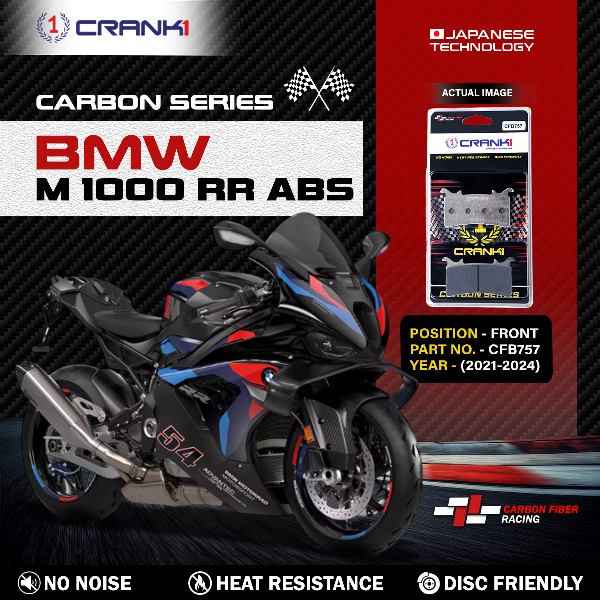 Crank1 Carbon Brake Pads For BMW M 1000 RR ABS (2021-2024) - Front - CFB757 - 2 Sets