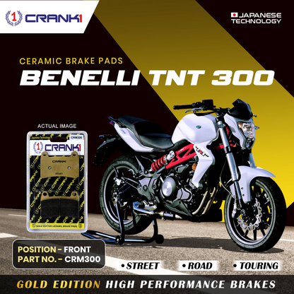 Crank1 Ceramic Brake Pads For Benelli TNT 300 - Front - CRM300 - 1 Set
