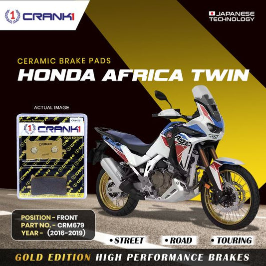 Crank1 Ceramic Brake Pads For Honda Africa Twin (2016-2019) Front-CRM679 2 Sets