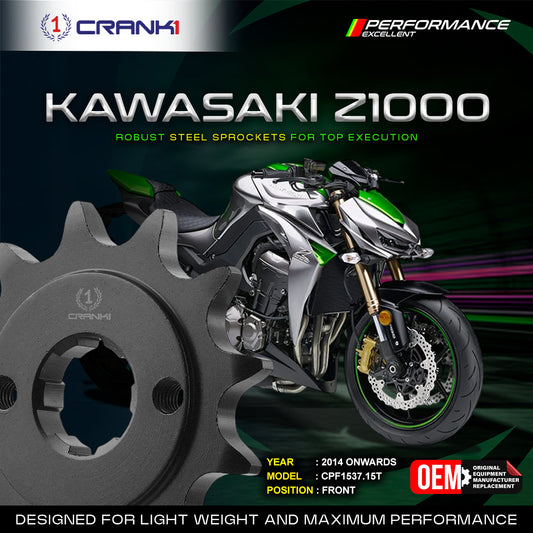 Crank1 SPROCKET FRONT KAWASAKI Z1000 (2014 ONWARD)-CPF1537.15T