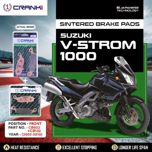 Crank1 Sintered Brake Pads For Suzuki V Strom 1000 (2002-2010) - Front - CB922 + CB132 - 2 Sets