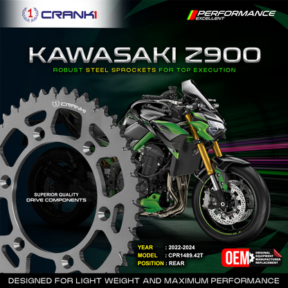 Crank1 Sprocket For Kawasaki Z900 (2022 Onwards) - Rear - CPR1489.42T