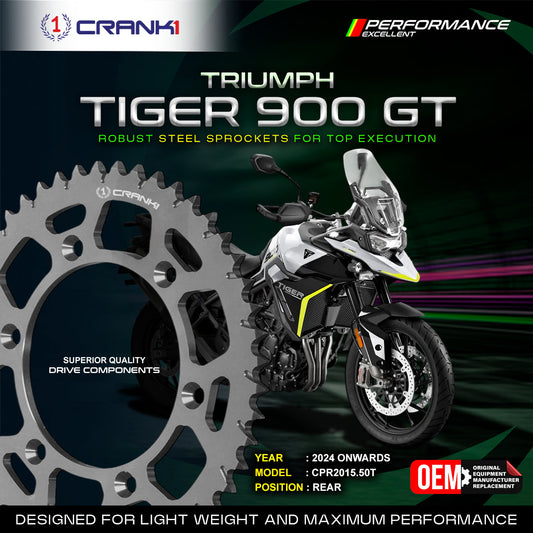 Crank1 Sprocket For Triumph Tiger 900 GT / Pro 2024 Onwards - Rear - CPR2015.50T