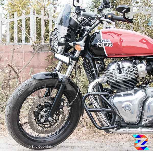 Crash Guard With Slider Glossy Black for GT/Interceptor 650- ZANA, ZI-8109