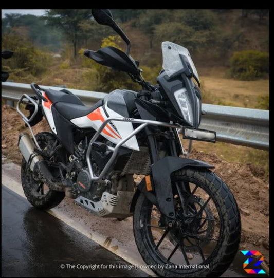 Crash Guard With Slider Kustom Silver for KTM Adventure 250/390 - ZANA, ZI-8122