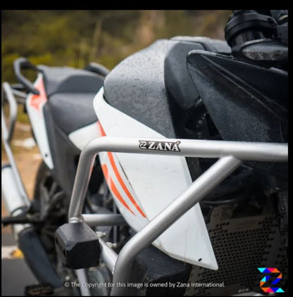 Crash Guard With Slider Kustom Silver for KTM Adventure 250/390 - ZANA, ZI-8122