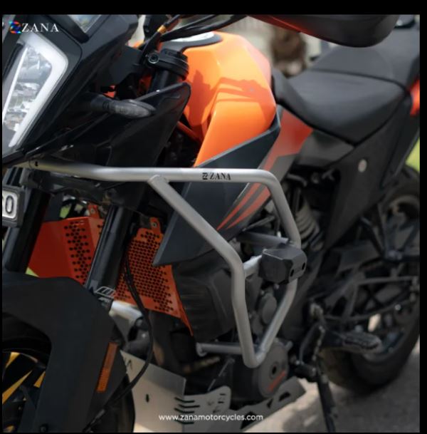 Crash Guard With Slider Kustom Silver for KTM Adventure 250/390 - ZANA, ZI-8122