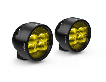 DENALI D3 Auxiliary LED Lights - Fog (Spread) - Lights Only - Single Pod Yellow - DNL.D3.051