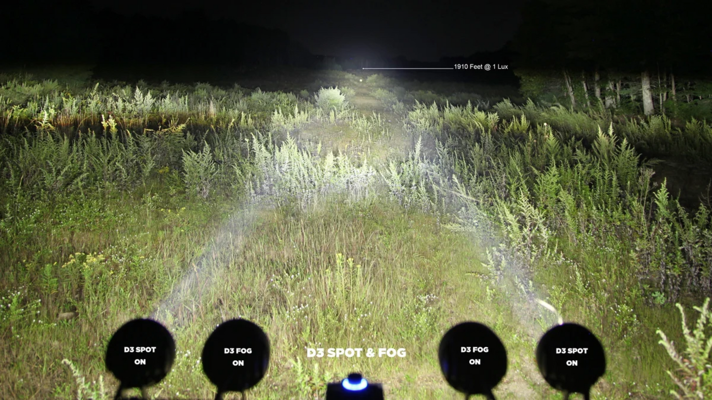 DENALI D3 Auxiliary LED Lights - Fog (Spread) - Lights Only - Single Pod Yellow - DNL.D3.051