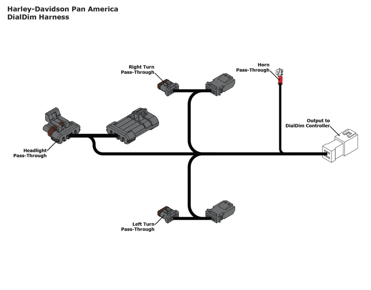 DENALI DialDim™ Wiring Adapter for Harley-Davidson Pan America - DNL.WHS.21500
