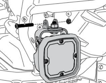 DENALI OEM Crashbar Light Mounting Adapter for Select BMW Motorcycles - LAH.07.10900