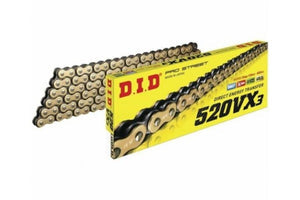 DID Chain 520 Pitch x 114 links (VX3) Gold - 520VX3G-114ZB