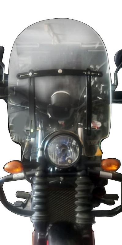 DMotoTech Harley Davidson Street 750 Windshield Classic Cruiser Style with Black Steel Brackets