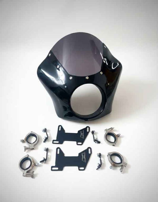 DMotoTech Road Warrior Fairing for Super Meteor 650 & Harley-Davidson (With Mounting Brackets)