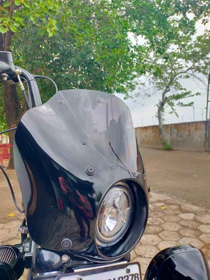 DMotoTech Road Warrior Fairing for Super Meteor 650 & Harley-Davidson (With Mounting Brackets)