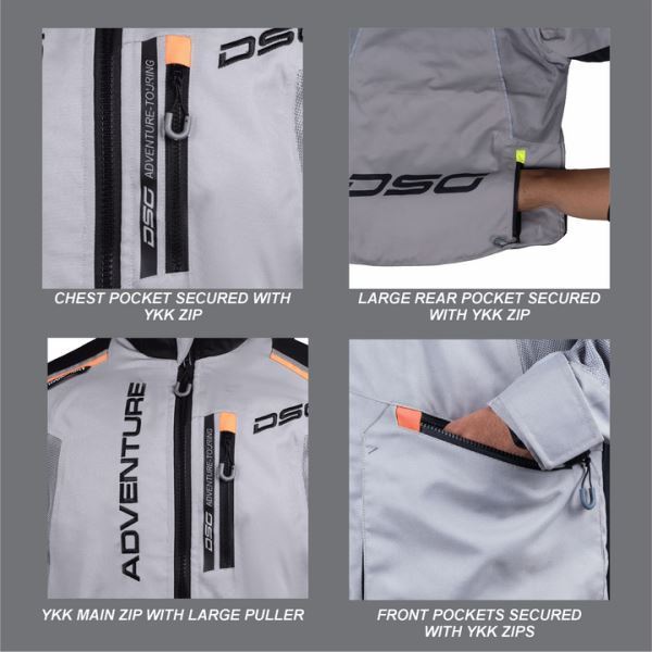 DSG Adv Riding Jacket-Black Grey Orange