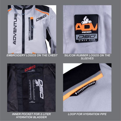 DSG Adv Riding Jacket-Black Grey Orange