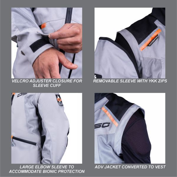 DSG Adv Riding Jacket-Black Grey Orange
