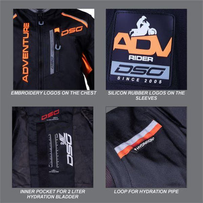 DSG Adv Riding Jacket-Black/Orange