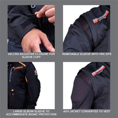 DSG Adv Riding Jacket-Black/Orange