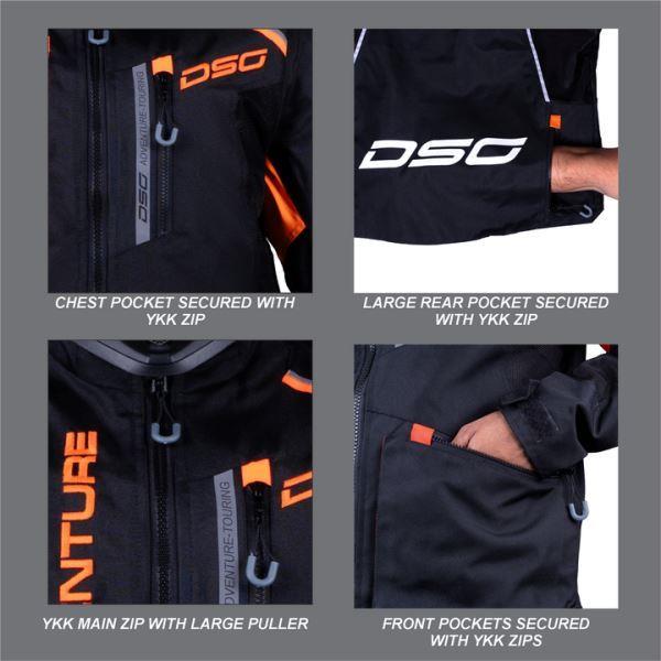 DSG Adv Riding Jacket-Black/Orange