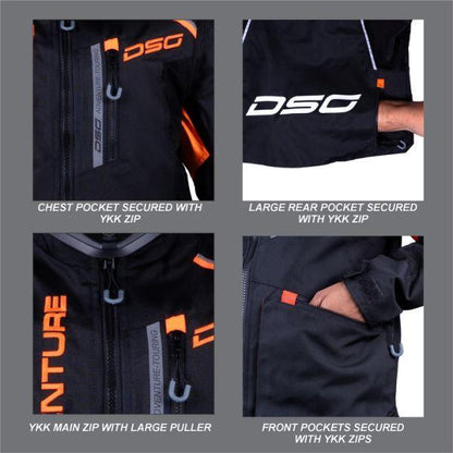 DSG Adv Riding Jacket-Black/Orange