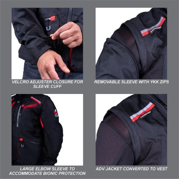 DSG Adv Riding Jacket-Black/Red