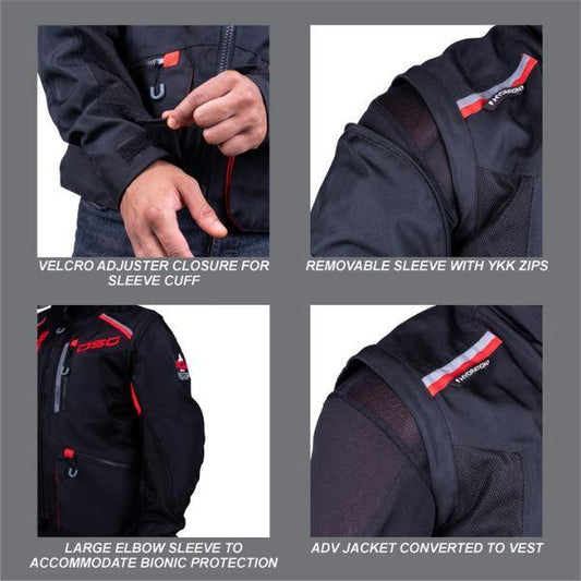 DSG Adv Riding Jacket-Black/Red