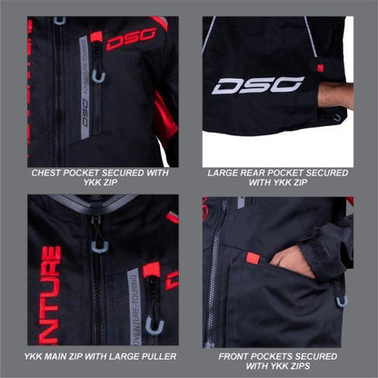 DSG Adv Riding Jacket-Black/Red