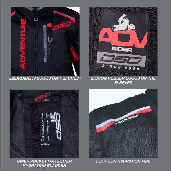 DSG Adv Riding Jacket-Black/Red