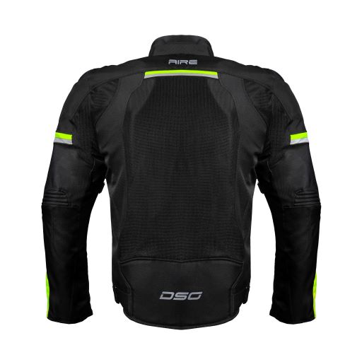 DSG Aire Riding Jacket Black Yellow Fluo - Riders Junction
