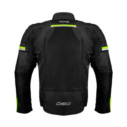 DSG Aire Riding Jacket Black Yellow Fluo - Riders Junction
