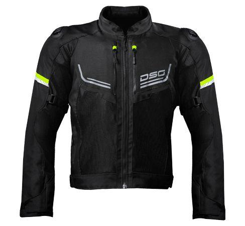 DSG Aire Riding Jacket Black Yellow Fluo - Riders Junction