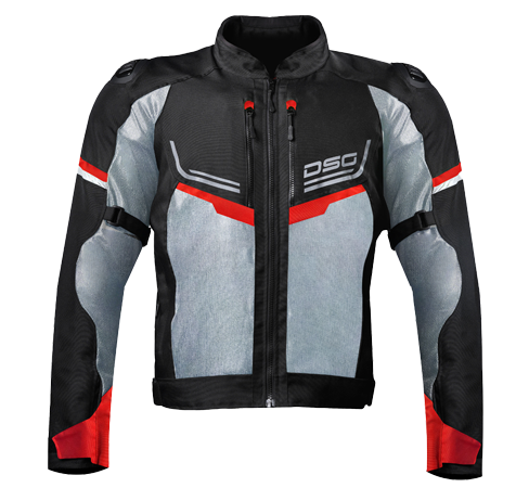 DSG Aire Riding Jacket Black Grey Red - Riders Junction