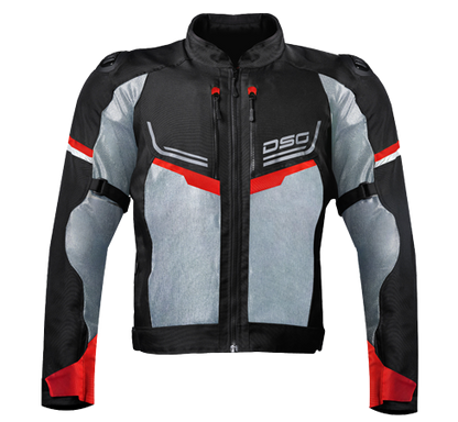 DSG Aire Riding Jacket Black Grey Red - Riders Junction