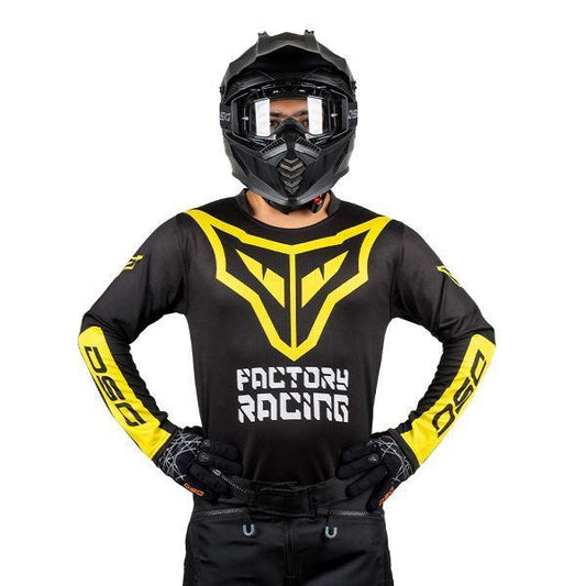 DSG Alpha Racing Jersey Black Yellow