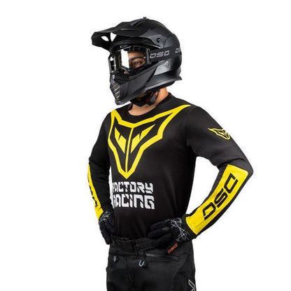 DSG Alpha Racing Jersey Black Yellow