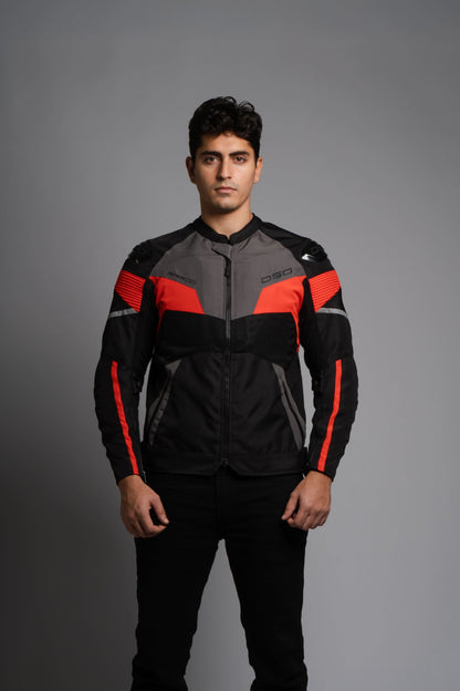 DSG Apex V2 Riding Jacket Black Grey Racing Red (1)