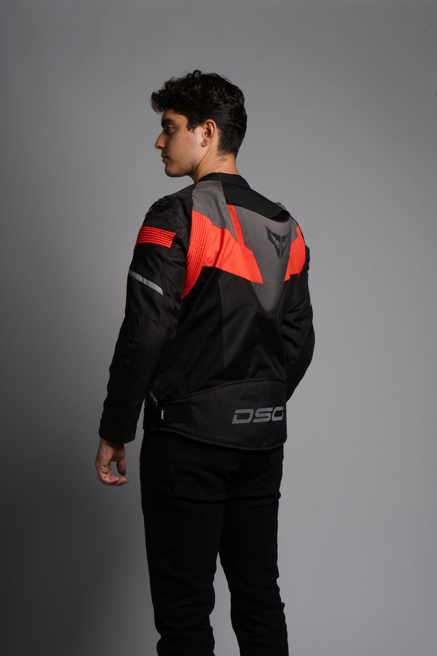 DSG Apex V2 Riding Jacket Black Grey Racing Red (1)