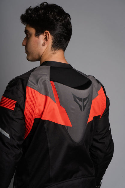 DSG Apex V2 Riding Jacket Black Grey Racing Red