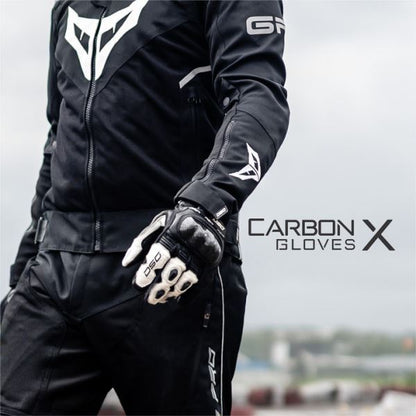 DSG Carbon X V1 Riding Glove-Black White