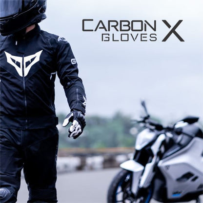 DSG Carbon X V1 Riding Glove-Black White