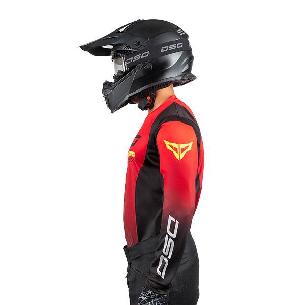 DSG Factory Racing Jersey Black Red Green Fluo