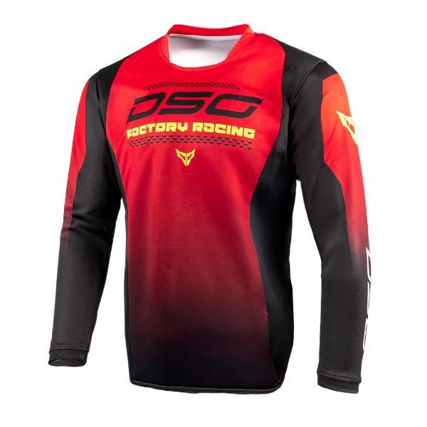 DSG Factory Racing Jersey Black Red Green Fluo