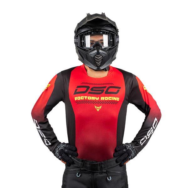DSG Factory Racing Jersey Black Red Green Fluo
