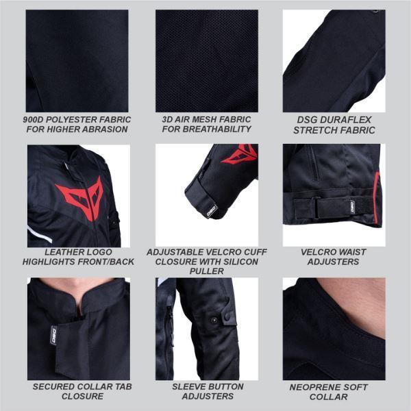 DSG GPX Riding Jacket-Black/Red